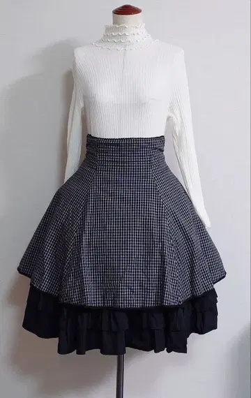 Victorian maiden 하이웨스트 체크 스커트