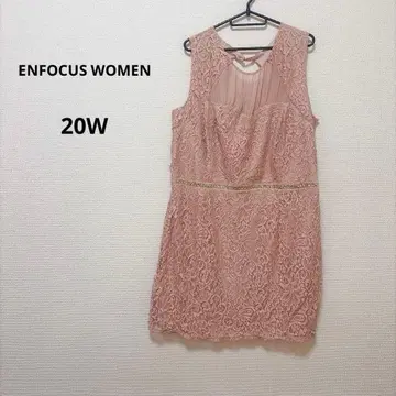 ENFOCUS WOMEN [ 20W ] 핑크 슬리브리스 원피스