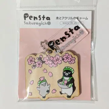 Suica 펭귄 펜스타 사쿠라기초 나무와 아크릴 참 키링