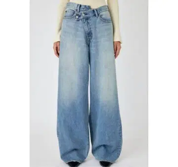 MOUSSY 마우지 크로스 웨이스트 와이드 스트레이트