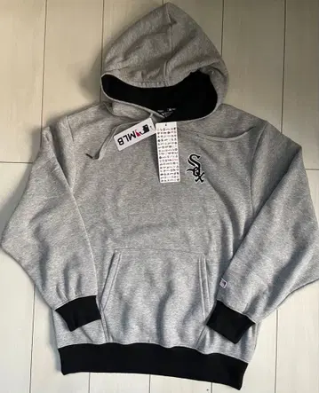 새상품 L 사이즈 MLB 화이트삭스 속기모 후드티 그레이