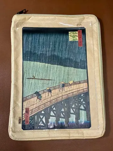 펠리시모 뮤지엄부 A4 파일 파우치 우키요에 디자인