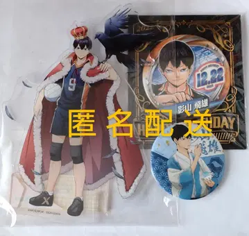 하이큐!! 카게야마 아크릴 스탠드와 캔뱃지 총 3점