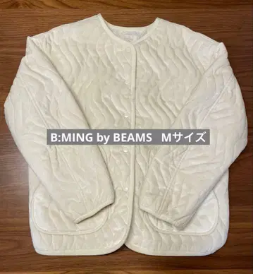 B:MING by BEAMS / 벨로아 퀼트 숏 블루종 IVORY