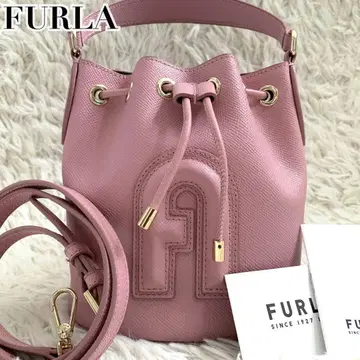 새상품 미사용 훌라 현행 클리오 숄더백 로고 버킷 핑크