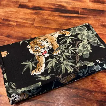 유가후 타이거 골드 원단 야리쿠리 장지갑