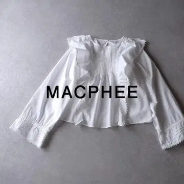 새상품급 투모로우랜드 맥피 17만원 프릴 블라우스 화이트 C340