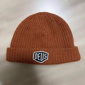DEUS 오렌지 브라운 니트 모자 비니