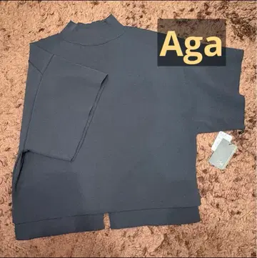 Aga YAMADAYA 반팔 니트탑 블랙