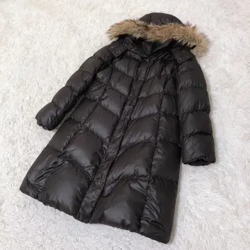 UNIQLO 유니클로 다운 코트 롱 XL 두꺼운 퍼 후드 탈부착 가능