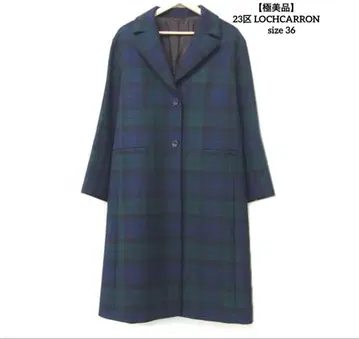 [컨디션 최상] 23구/LOCHCARRON 롱 체스터 코트 체크 36