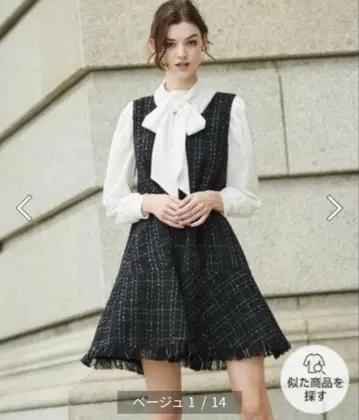 2022aw 블라우스 포함 트위드 미니 원피스 앙데팡당