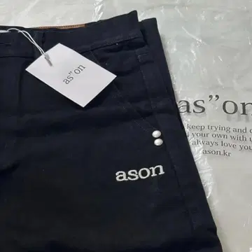 as'on 아즈온 SMOG WIDE PANTS 블랙 ason 한국