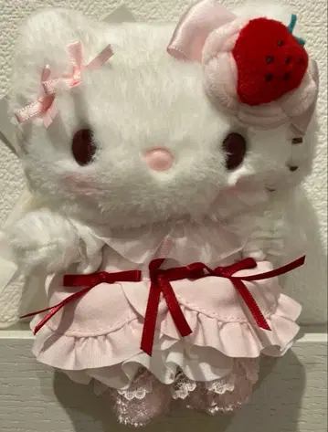 헬로키티 마스코트 백참 (딸기 휘핑 케이크)