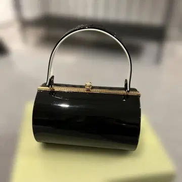 블랙 원통형 클러치백 일본 의류 성인식