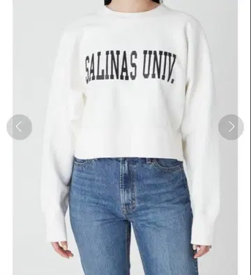 [미사용 새상품] 미라 오웬 짧은 기장 로고 트레이닝복 풀오버