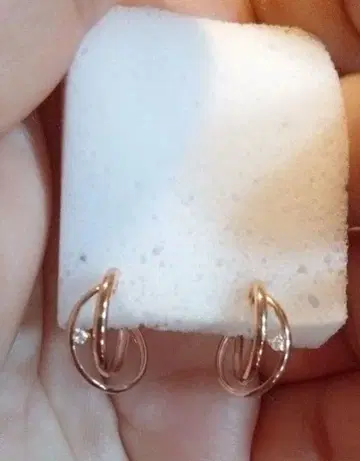 K10 골드 후프 귀걸이