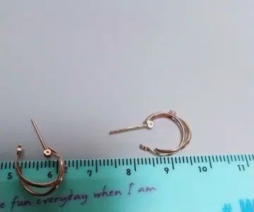 K10 골드 후프 귀걸이