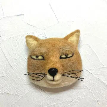 양모 펠트 티베트 사막여우 브로치 핸드메이드