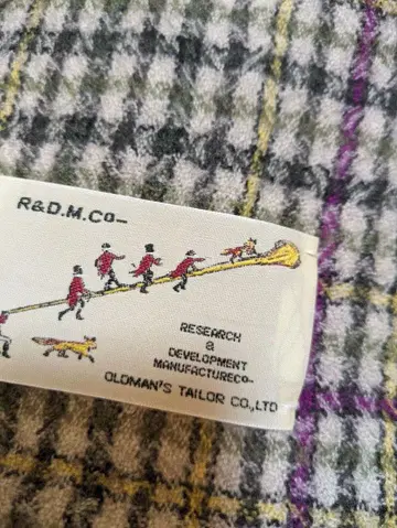 올드맨즈테일러 울 체크 담요 스톨 대형