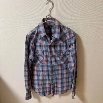 웨스턴 셔츠 블루 체크 M 사이즈