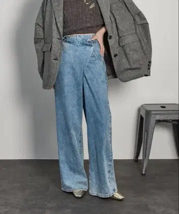 자이언 와이드 레그 데님 팬츠