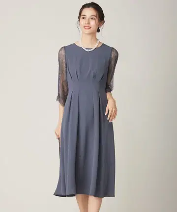 [ ANY SIS ] 레이스 턱 원피스 드레스 결혼식 파티 일본제