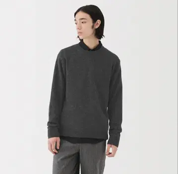 무인양품 워셔블 울 미들 게이지 크루넥 스웨터 M 사이즈