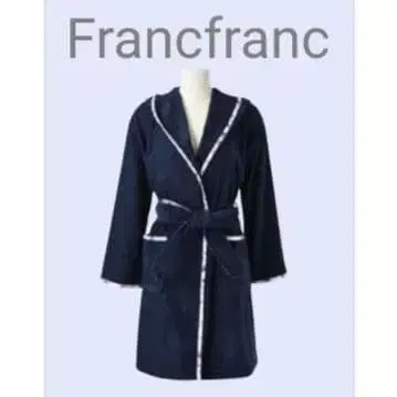 [미사용 택 포함] Francfranc 리카 목욕 가운 네이비
