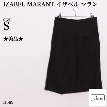IZABEL MARANT 랩 스타일 미니 스커트 S 블랙
