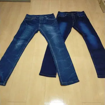 슬림핏 다크 블루 데님