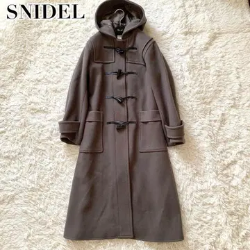 컨디션 최상 스나이델 현행 더플 코트 롱 토글 후드 울 모카