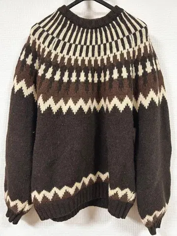 BEAMS 노르딕 무늬 스웨터 S