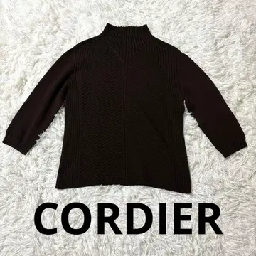 [CORDIER ] 스웨터(42) 다크 브라운 모 100% 일본제