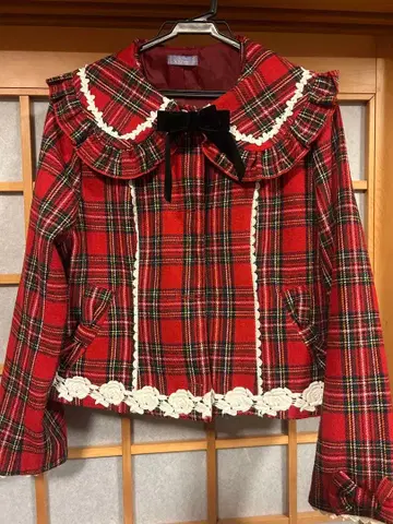 액세스 팜므 카와이 걸리시 리본 숏코트