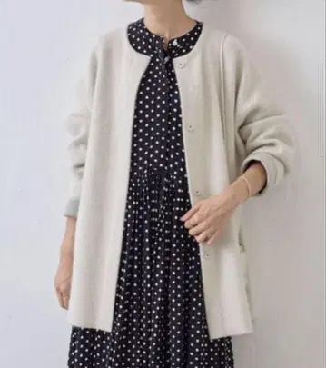 BEARDSLEY 비어즐리 워셔블 니트 코트 아이보리