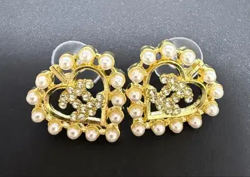 실버 925 골드 로고 귀걸이 CC