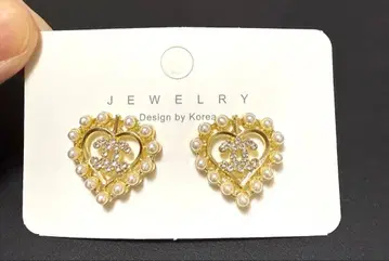 실버 925 골드 로고 귀걸이 CC