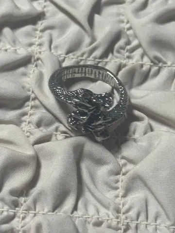 드래곤 모티브 실버 반지