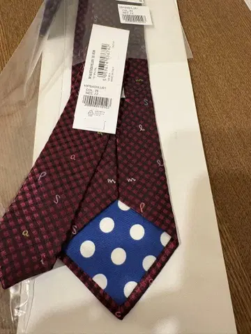 Paul Smith 넥타이 와인 레드 체크