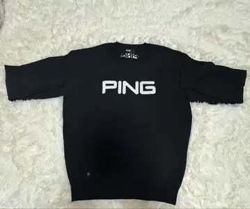 PING 블랙 크루넥 스웨터