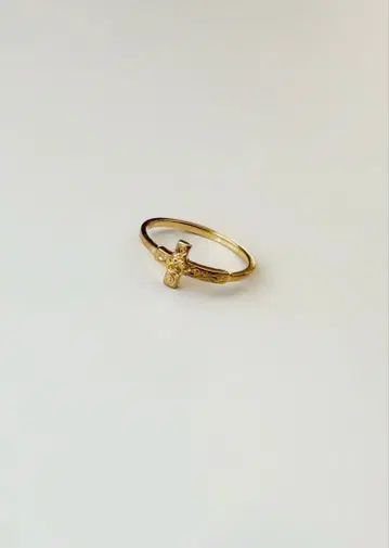 [ maxi ] 하와이안 주얼리/K10YG/크로스 반지 10호