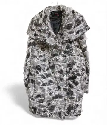 울 모헤어 코트 새상품급 일본제 미들 기장