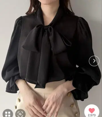 mipiarl 새틴 보타이 블라우스 블랙 L 블라우스 셔츠 긴팔