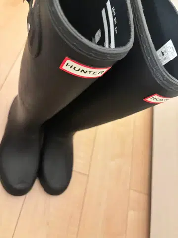 시착만 한 HUNTER 블랙 레인부츠