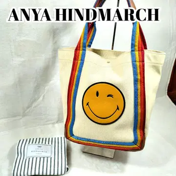 안야 힌드마치 토트백 스마일리 수납 가방 포함