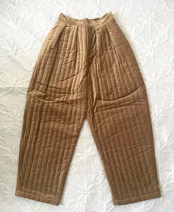 새상품*TSUHARU by Samansa Mos2*벨벳 퀼트 팬츠*베이지