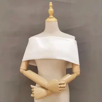 웨딩 오프숄더 롤 칼라 이브닝 드레스 탈부착 결혼식