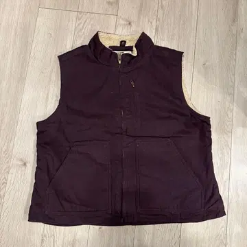 덕 베스트 XL 갈색 보라색 브라운 안감 플리스