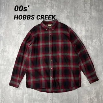 00s HOBBS CREEK 버튼다운 옴브레 체크 라이트 플란넬 셔츠